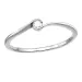lab grown diamant solitaire ring in gerodineerd zilver