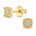 solitaire oorbel in verguld sterlingzilver met lab grown diamant 