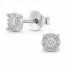 solitaire oorbel in gerodineerd zilver met lab grown diamant 