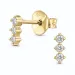 oorbellen in verguld sterlingzilver met lab grown diamant 