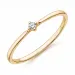 lab grown diamant solitaire ring in verguld sterlingzilver