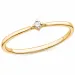 lab grown diamant solitaire ring in verguld sterlingzilver