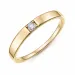 lab grown diamant mémoire ring in verguld sterlingzilver