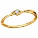 lab grown diamant solitaire ring in verguld sterlingzilver