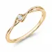 lab grown diamant solitaire ring in verguld sterlingzilver