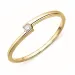 lab grown diamant solitaire ring in verguld sterlingzilver