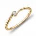 lab grown diamant solitaire ring in verguld sterlingzilver