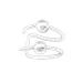 Rond ear cuff in zilver