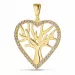 hart boom van het leven zirkoon hanger in 9 karaat goud