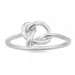 knoop ring in zilver