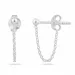 lange ketting oorbellen in zilver