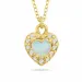 hart synthetische opaal ketting in verguld sterlingzilver