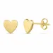hart oorsteker in verguld sterlingzilver