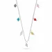 veelkleurig ketting met hanger in zilver