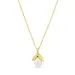 blad parel ketting in verguld sterlingzilver