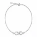 oneindigheid armband in zilver met hanger in zilver