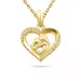 hart moeder en kind ketting in verguld sterlingzilver