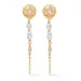 Studio Z Urchin Elegance oorsteker in verguld sterlingzilver witte zirkoon