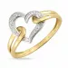 gouden ring hart ring in 9 karaat goud met rodium
