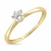 smal solitaire ring in 8 karaat goud