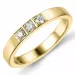 mémoire ring in 14 karaat goud 3 x 0,05 ct