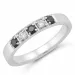 Diamant ring in 14 karaat witgoud 0,10 ct 0,15 ct