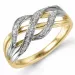 diamant ring in 14 karaat goud met rhodium 0,10 ct