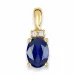 Blauwe hanger in 9 karaat goud
