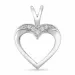 hart diamant hanger in 14 caraat witgoud 0,05 ct