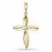 kruis hanger in 14 caraat goud 0,03 ct