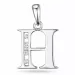 letter h hanger in 14 caraat witgoud 0,04 ct