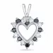 hart diamant witgoud hanger in 14 caraat witgoud 0,13 ct 0,12 ct