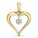 hart diamant hanger in 14 caraat goud 0,07 ct