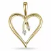 hart diamanten hanger in 14 caraat goud 0,04 ct