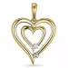 hart diamant hanger in 14 caraat goud 0,07 ct