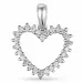 hart diamanten hanger in 14 caraat witgoud 0,46 ct