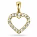 Hart hanger in 14 caraat goud 0,13 ct