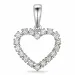 Hart diamanten hanger in 14 caraat witgoud 0,39 ct