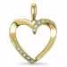 hart diamanten hanger in 14 caraat goud 0,08 ct