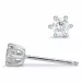 2 x 0,20 ct diamant solitaire oorbel in 14 karaat witgoud met diamant