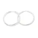 40 mm Scrouples rond creool in zilver