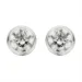 2 mm Scrouples oorbellen in zilver witte zirkonen