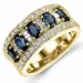 saffier diamant ring in 14 karaat goud 0,49 ct 1,75 ct