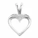 hart diamanten hanger in 14 caraat witgoud 0,02 ct