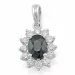 Rozethanger in 14 caraat witgoud 0,55 ct 1,05 ct