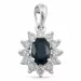 Rozethanger in 14 caraat witgoud 0,26 ct 0,65 ct