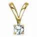 aquamarijn solitaire hanger in 14 caraat goud 0,24 ct