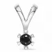 zwart diamant hanger in 14 caraat witgoud 0,30 ct
