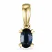 saffier hanger in 14 caraat goud 0,26 ct