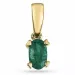 smaragd hanger in 14 caraat goud 0,26 ct